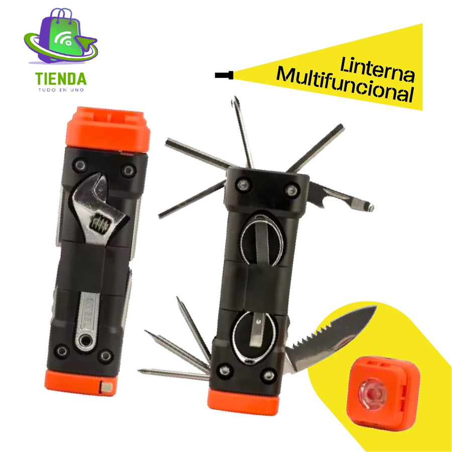 LINTERNA MULTIFUNCIONAL 13 EN 1 – TU ALIADO PERFECTO PARA CUALQUIER SITUACIÓN