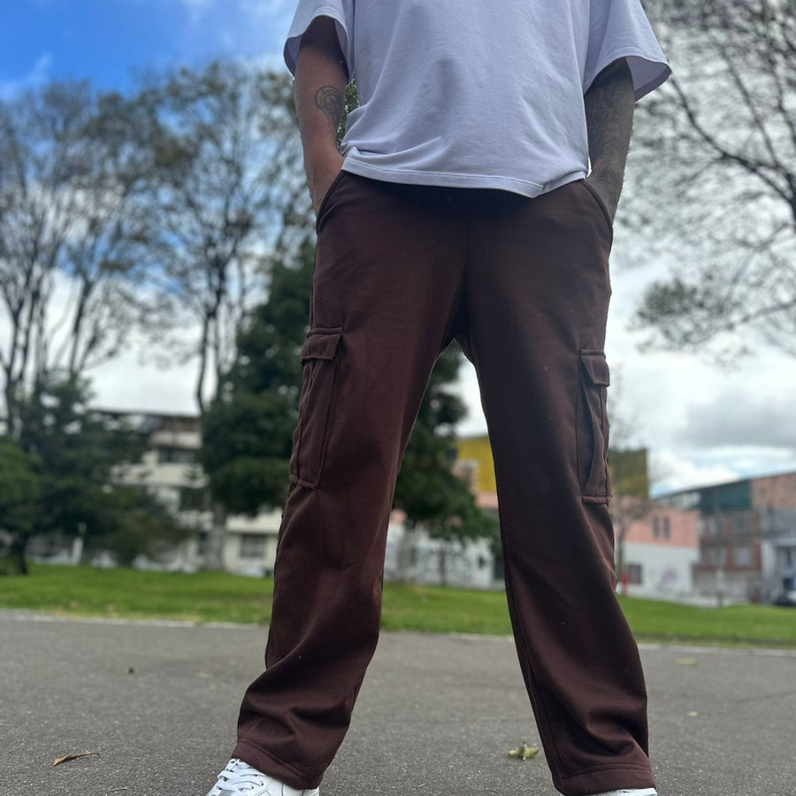 Pantalon Sudadera Cargo Hombre