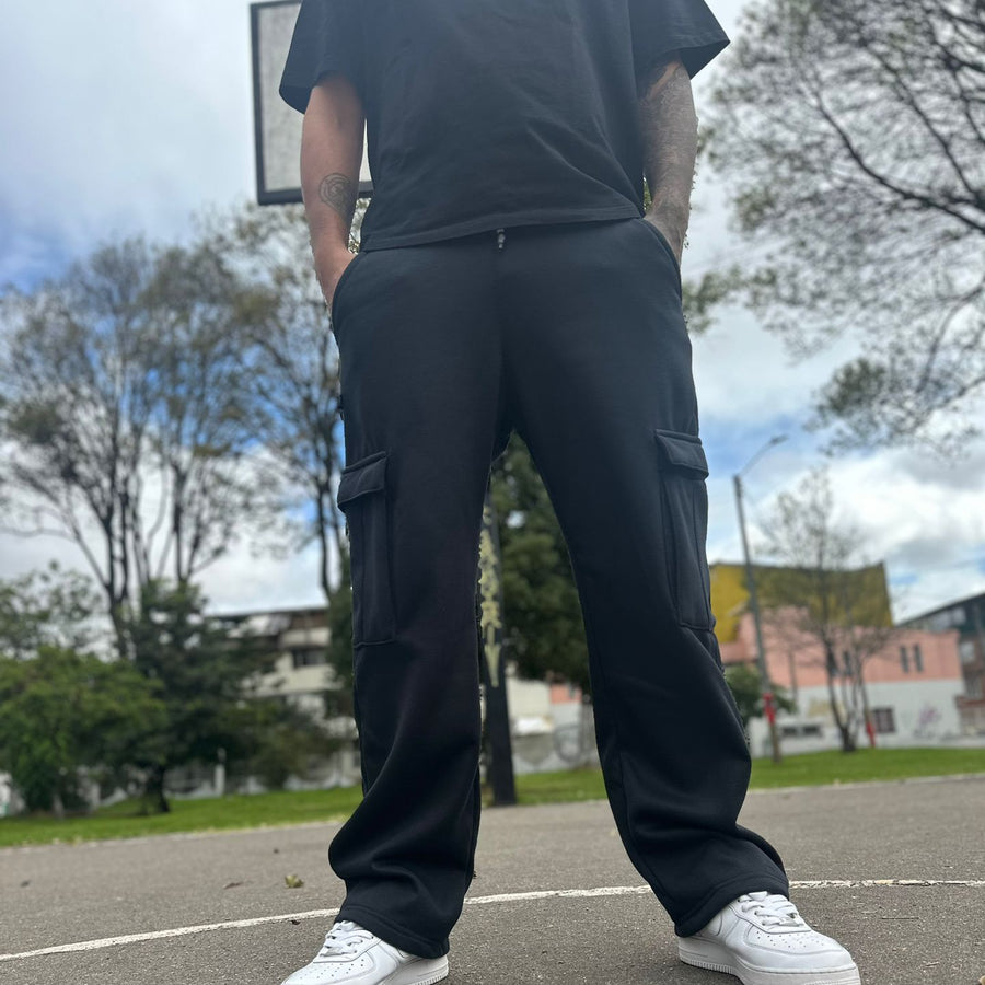 Pantalon Sudadera Cargo Hombre