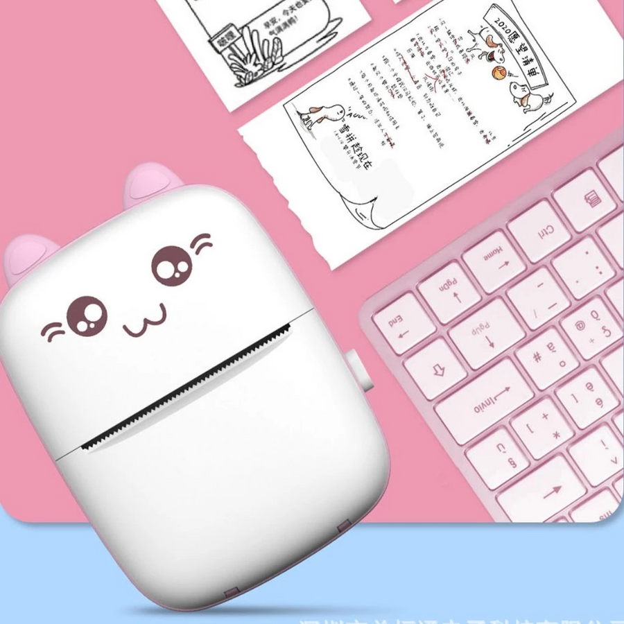 Mini Impresora Digital Gatito - 5 Rollos