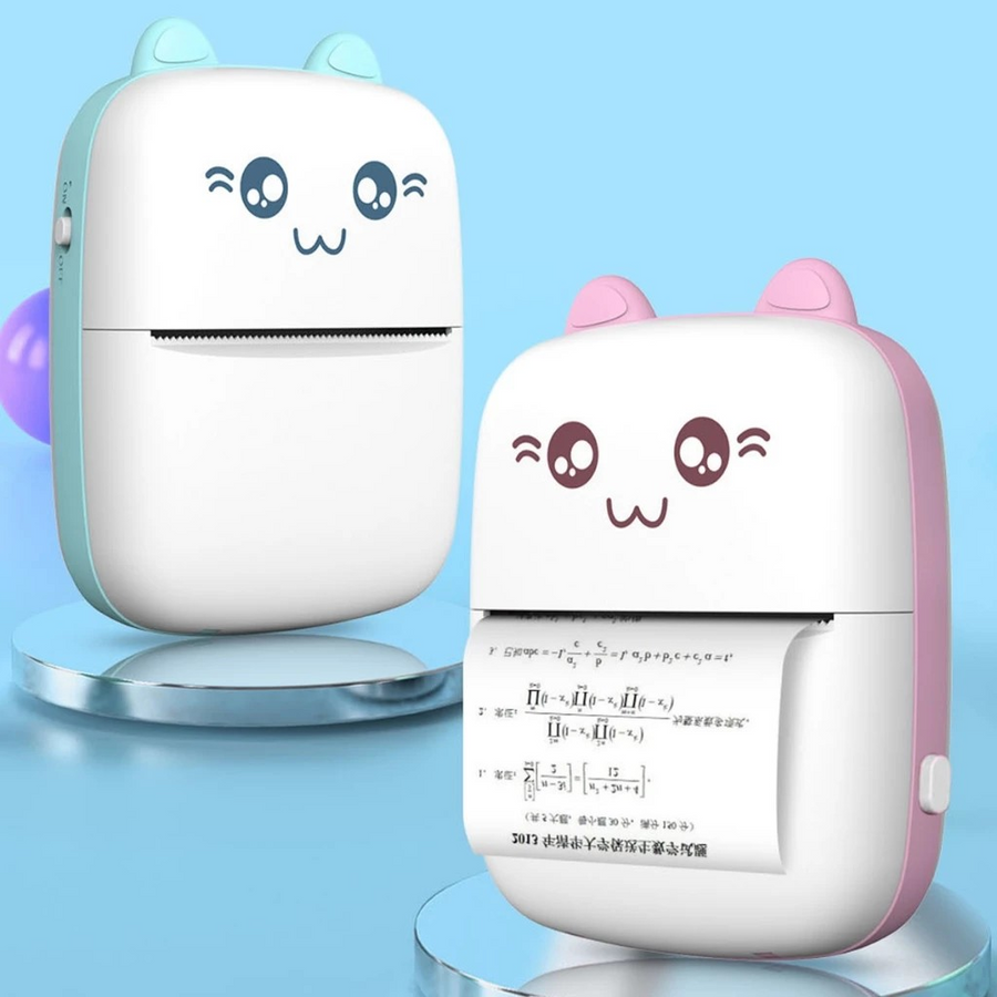 Mini Impresora Digital Gatito - 5 Rollos