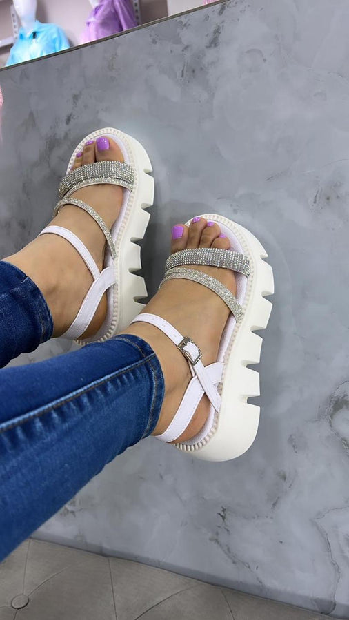 Hermosas Sandalias Tractor Con Pedritas Mágicas